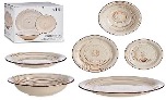 DECO 90364 JEU VAISSELLE 18 PCES GRES CREME