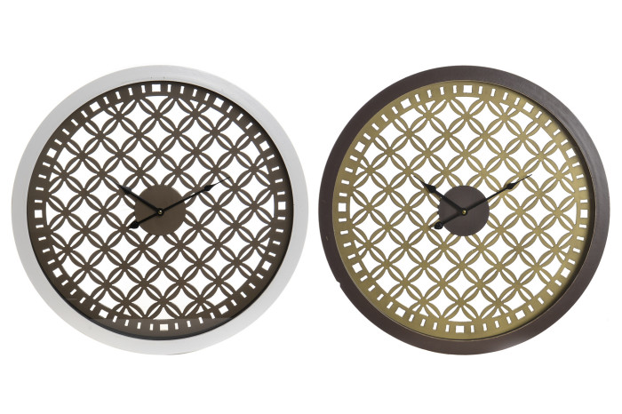 DECO RE-146834 PENDULE BOIS VERRE 60X6X60 2 MOD.