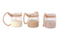 DECO VE-100538 BOUGIE CRISTAL CORDE 7,5X9 3 SURT.