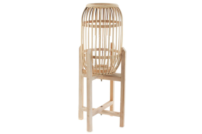 DECO FA-156458 LANTERNE BAMBOU 22X22X56 NATUREL