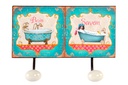 DECO PP-133221 PORTE MANTEAU MURAL MÉTAL PAPIER 23X7X17 BAIGNOIRES