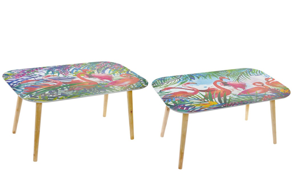 DECO MB-155661 TABLE CAFÉ MDF 100X60 5KG FLAMMAND 2 MOD.