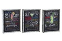 DECO DP-148796  DECORATION MURALE  METAL 32,5X6X40 COCKTAIL 3 MOD.