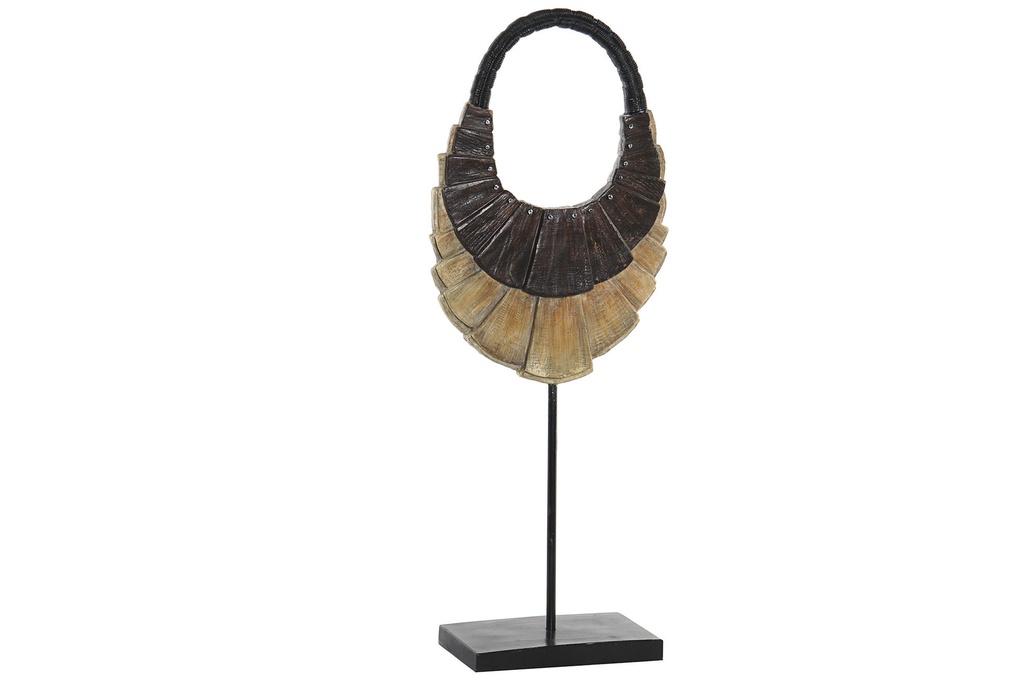 DECO FD-160401 FIGURE RESIN METAL 21X10X55 NECKLACE BROWN