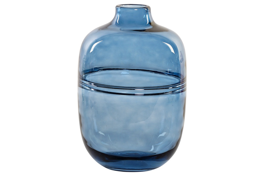 DECO JV-172483 VASE GLASS 17X17X25 17,5 BLUE