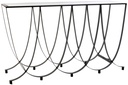 DECO MB-156058 CONSOLE TABLE METAL GLASS 140X35X82 NOIR