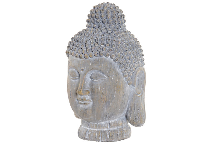 DECO RF-170599 FIGURE FIBRE DE VERRE 24X22,5X37 BOUDDHA VIEILLI