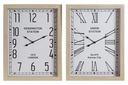 DECO RE-176033 WALL CLOCK MDF GLASS 42X6X55 2 MOD.