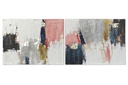 DECO CU-179112 TABLEAU TOILE PIN 119,5X3,5X90 ABSTRAIT PEINT À MA