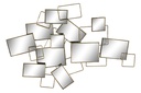 DECO ES-182290 MIROIR METAL 95X6X63 CARRAS DORÉ