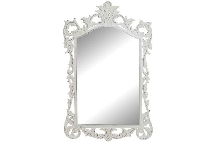 DECO ES-182457 MIROIR MDF VERRE 75X2,5X121,5 SCULPTURE BLANC