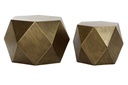 DECO MB-178127 TABLE AUXILIAIRE SET 2 MÉTAL 68X68X45,5 VIEILLI
