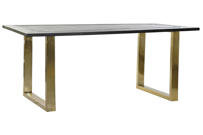DECO MB-182709 TABLE MANGUE METAL 180X89X75 MARRON FONCÉ