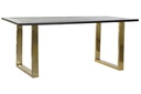 DECO MB-182709 TABLE MANGUE METAL 180X89X75 MARRON FONCÉ