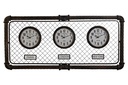 DECO RE-176027 PENDULE FER 93X5X42 3 HORLOGEE GRIS FONCÉ