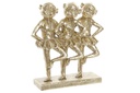 DECO RF-181362 FIGURE RÉSINE 23X9,5X24 DANSE DES SINGES DORÉ