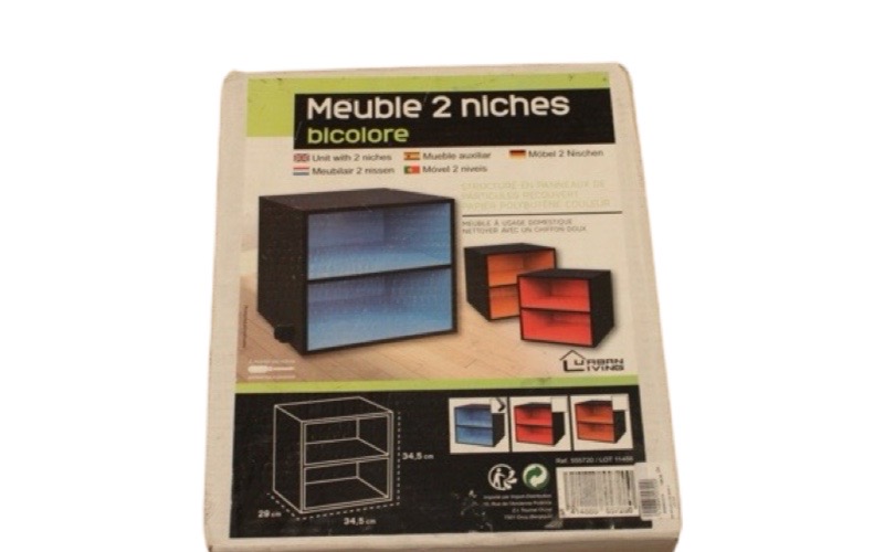 DECO MS MEUBLE EN BOIS 2 NICHES
