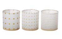 DECO 731373 T/LT HLD DOTTY 75X70MM PAPER GLD A/3 WOOD/PAPER/LEATHER