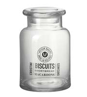 DECO 770993 JAR ARTISAN BISCUITS H220X155MM GLS CLR GLASS