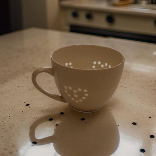 DECO TAZA PLATILLO CORZON H85*150 CERM BCO
