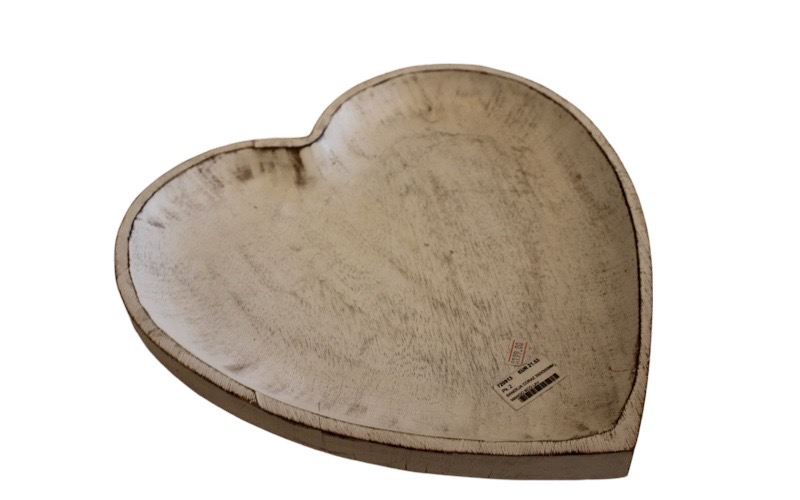 DECO 720913 720913 PLATEAU CORAZ 350*350 MM MANGO BCO LAV