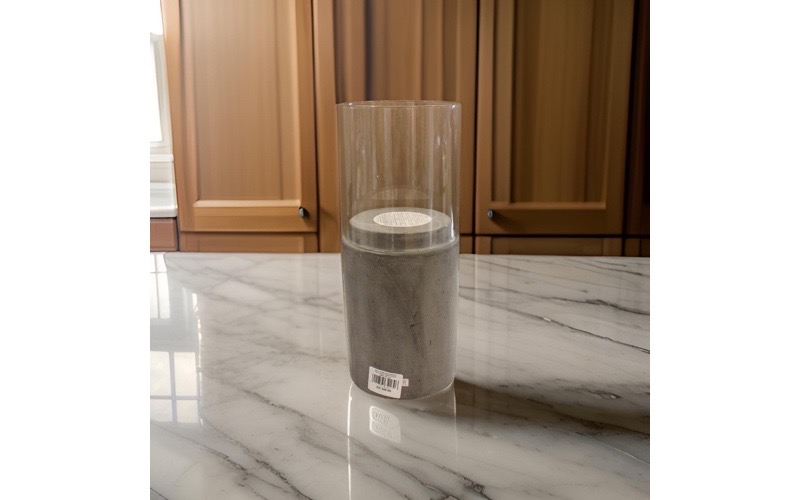 DECO HURRICANE VERMONT H380X160MM CEMENT/GLASS