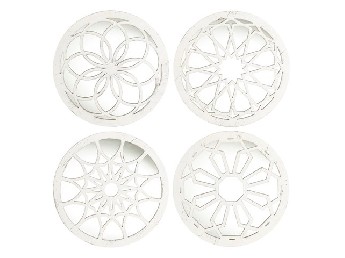 DECO 103623 MIROIR MANDALA 4/M BLANC ROSE