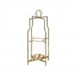DECO 102563 PORTE BOUGIES DORE METAL / CRISTAL 26,30 X 26,30 X 58 CM