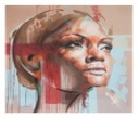 DECO 103760 TABLEAU PORTRAIT MARRON TOILE DECORATION
