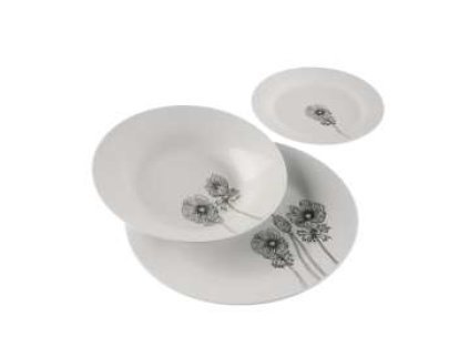 DECO 17760768 VAISSELLE 18 PCES ETHERIAL
