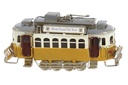 DECO MO-156812 VEHICULE DÉCORATION MÉTAL 14X4X8 TRAMWAY VIEILLI