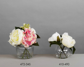 DECO 410-490 POT EAU MAGIQUE PIVOINES BLANCHES 16cm