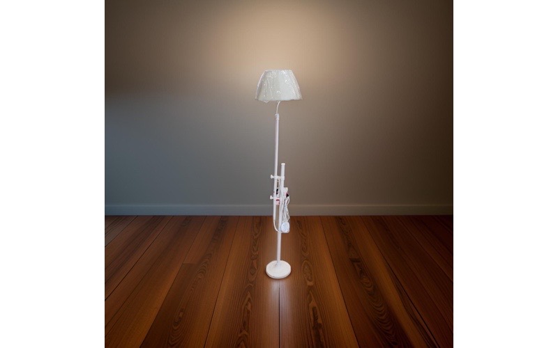 DECO 0121442 VEILLEUSE TROMPETTE BLANCHE  H:93/140cm/CHAP 25-30cm