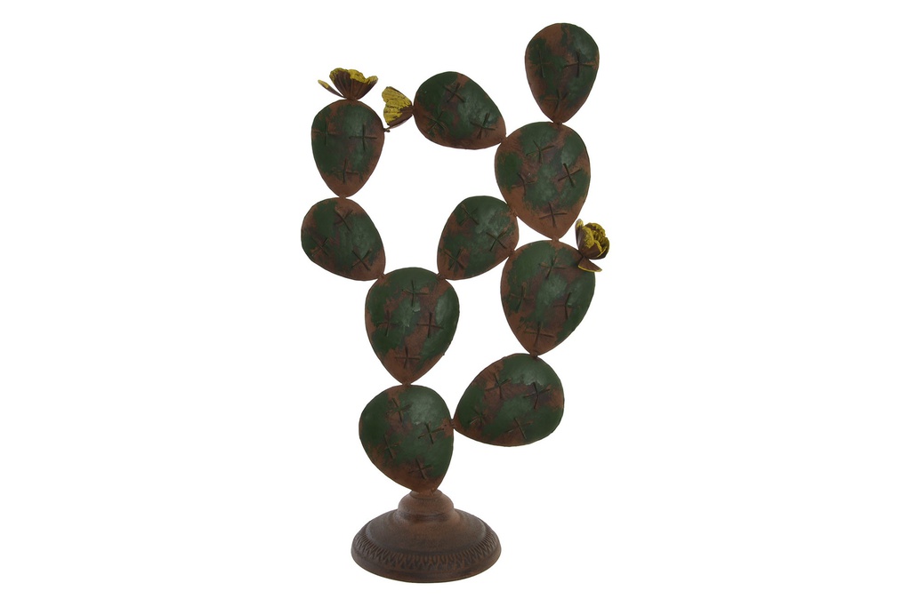 DECO FD-150562 FIGURE METAL 32X16X54 CACTUS VIEILLI VERT