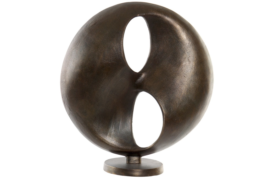 DECO DH-162457 DECORATION ALUMINIUM 46X10,5X48 CIRCLE AGED GOLDEN