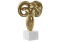DECO DH-162472 FIGURE ALUMINIUM MARBRE 25X15X36 BALIER DORE