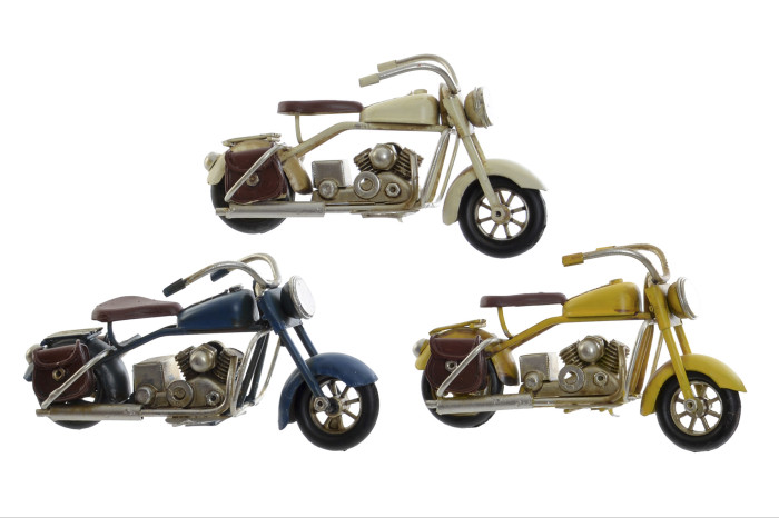 DECO MO-159271 VEHICULE DECORATION METAL 11X4X5 MOTO 3 MOD.