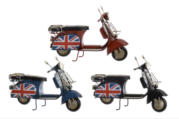 DECO MO-159274 VEHICULE DECORATION METAL 18X7X11 MOTO 3 MOD.