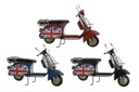 DECO MO-159274 VEHICULE DECORATION METAL 18X7X11 MOTO 3 MOD.