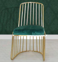DECO 647009 CHAISE METAL DOREE SICILIA VEL VERTE