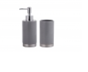 DECO 0272802 ACC SALLE DE BAIN 2 PIECES ( GRIS)