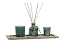 DECO DA-180595 DIFFUSEUR DE PARFUM SET 4 VERRE MDF 36x14