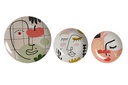 DECO PC-200773 VAISSELLE SET 18 PORCELAINE 27X27X3 ABSTRAIT