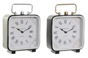 DECO RE-187979 HORLOGE POSER FER VERRE 19X7X27 2 MOD.