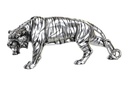 DECO FD-190288 FIGURE RESINE 31X7,5X13,5 TIGRE ARGENTE