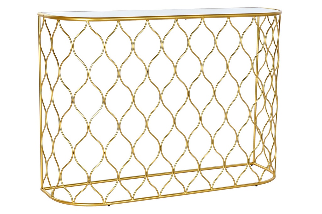 DECO MB-183490 CONSOLE METAL MIROIR 110X32X78 DORE