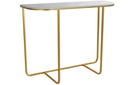 DECO MB-176787 CONSOLE METAL MARBRE 98X35X77 BLANC