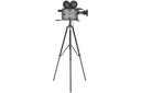 DECO RE-186305 HORLOGE FER VERRE 71X71X158 CAMERA NOIR