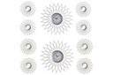 DECO RE-184777 HORLOGE SET 5 PP MIROIR 50X4X50 50 CM 2 MOD.