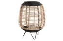 DECO PV-186414 BOUGEOIR BAMBOU VERRE 32X32X43 NATUREL MARRON